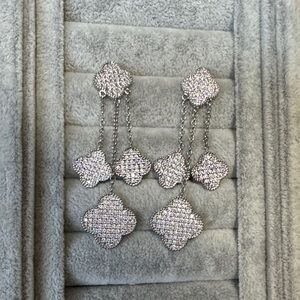 Elegant Silver tone Dangle Earrings